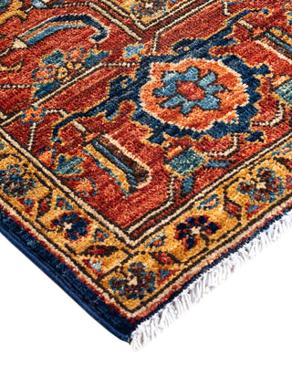 Traditional Hand-Knotted Serapi Blue Area Rug 5' 8" x 8' 9"