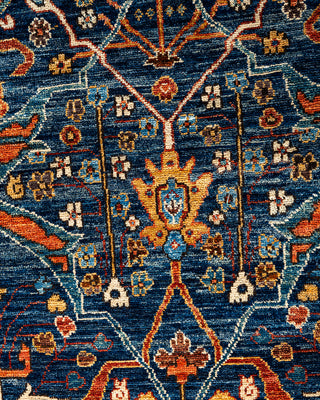 Traditional Hand-Knotted Serapi Blue Area Rug 5' 8" x 8' 9"