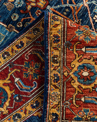 Traditional Hand-Knotted Serapi Blue Area Rug 5' 8" x 8' 9"