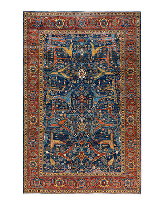 Traditional Serapi Wool Hand Knotted Blue Area Rug 5' 8" x 8' 9"