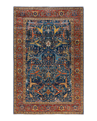 Traditional Serapi Wool Hand Knotted Blue Area Rug 5' 8" x 8' 9"