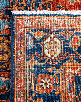 Traditional Hand-Knotted Serapi Blue Area Rug 5' 10" x 9' 1"