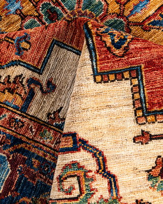 Traditional Hand-Knotted Serapi Blue Area Rug 5' 10" x 9' 1"