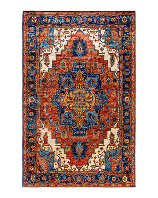 Traditional Serapi Wool Hand Knotted Blue Area Rug 5' 10" x 9' 1"