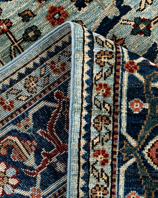 Traditional Hand-Knotted Serapi Light Blue Area Rug 6' 1" x 8' 11"