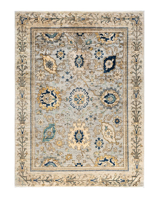 Traditional Serapi Wool Hand Knotted Gray Area Rug 4' 7" x 6' 3"
