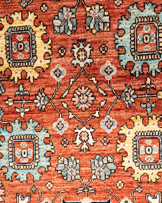 Traditional Serapi Wool Hand Knotted Orange Area Rug 4' 0" x 5' 11"