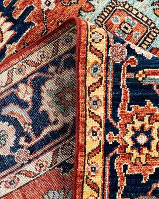Traditional Hand-Knotted Serapi Orange Area Rug 4' 0" x 5' 11"