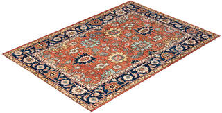 Traditional Hand-Knotted Serapi Orange Area Rug 4' 0" x 5' 11"