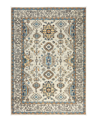 Traditional Serapi Wool Hand Knotted Beige Area Rug 4' 1" x 5' 10"