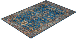 Traditional Serapi Wool Hand Knotted Blue Area Rug 4' 1" x 6' 0"