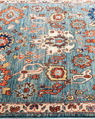 Traditional Hand-Knotted Serapi Light Blue Area Rug 3' 10" x 6' 4"