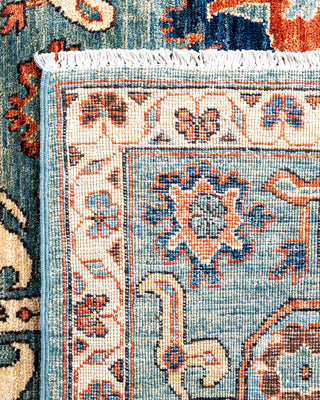 Traditional Hand-Knotted Serapi Light Blue Area Rug 3' 10" x 6' 4"