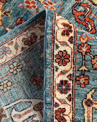 Traditional Hand-Knotted Serapi Light Blue Area Rug 3' 10" x 6' 4"