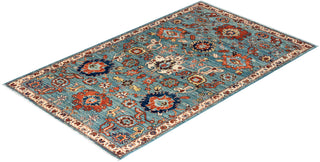 Traditional Hand-Knotted Serapi Light Blue Area Rug 3' 10" x 6' 4"