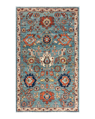 Traditional Serapi Wool Hand Knotted Blue Area Rug 3' 10" x 6' 4"