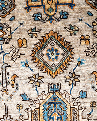 Traditional Hand-Knotted Serapi Beige Area Rug 3' 11" x 5' 10"