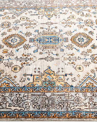 Traditional Hand-Knotted Serapi Beige Area Rug 3' 11" x 5' 10"