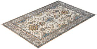 Traditional Hand-Knotted Serapi Beige Area Rug 3' 11" x 5' 10"
