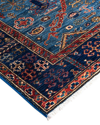 Traditional Serapi Wool Hand Knotted Blue Area Rug 4' 2" x 6' 2"