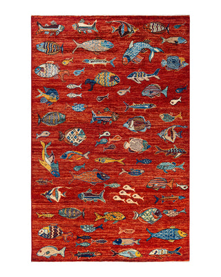 Traditional Serapi Wool Hand Knotted Red Area Rug 3' 10" x 6' 0"