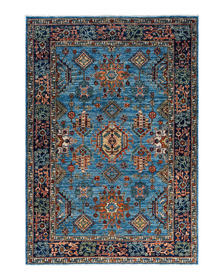 Traditional Serapi Wool Hand Knotted Blue Area Rug 4' 2" x 6' 0"