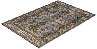 Traditional Serapi Wool Hand Knotted Gray Area Rug 4' 1" x 6' 0"