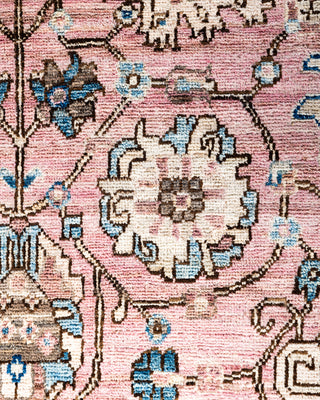Traditional Hand-Knotted Serapi Pink Area Rug 4' 2" x 6' 2"