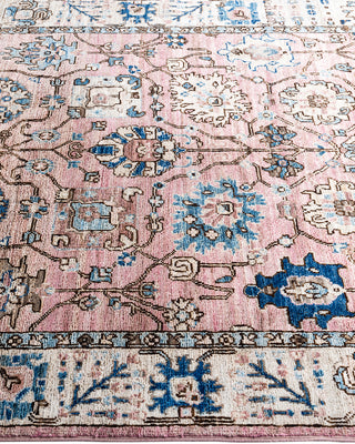 Traditional Hand-Knotted Serapi Pink Area Rug 4' 2" x 6' 2"