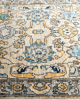 Traditional Hand-Knotted Serapi Beige Area Rug 4' 4" x 5' 8"