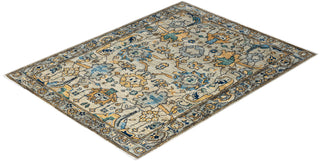 Traditional Hand-Knotted Serapi Beige Area Rug 4' 4" x 5' 8"