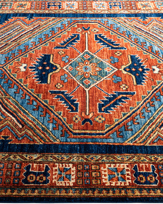 Traditional Serapi Wool Hand Knotted Blue Area Rug 4' 2" x 5' 10"