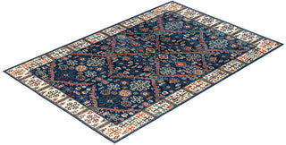 Traditional Serapi Wool Hand Knotted Blue Area Rug 4' 1" x 5' 11"