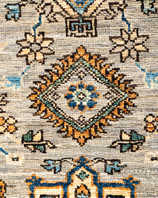 Traditional Hand-Knotted Serapi Gray Area Rug 3' 11" x 5' 9"