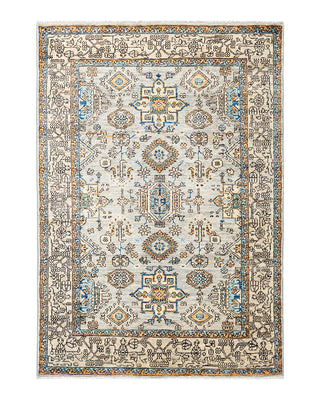 Traditional Serapi Wool Hand Knotted Gray Area Rug 3' 11" x 5' 9"