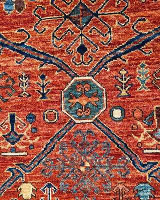 Traditional Hand-Knotted Serapi Orange Area Rug 4' 0" x 5' 11"
