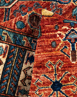 Traditional Hand-Knotted Serapi Orange Area Rug 4' 0" x 5' 11"