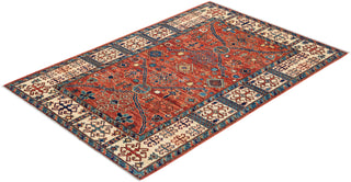 Traditional Hand-Knotted Serapi Orange Area Rug 4' 0" x 5' 11"
