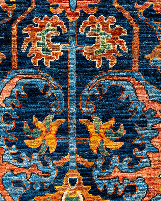 Traditional Hand-Knotted Serapi Blue Area Rug 9' 2" x 11' 11"