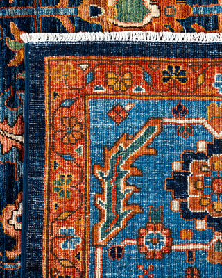 Traditional Hand-Knotted Serapi Blue Area Rug 9' 2" x 11' 11"