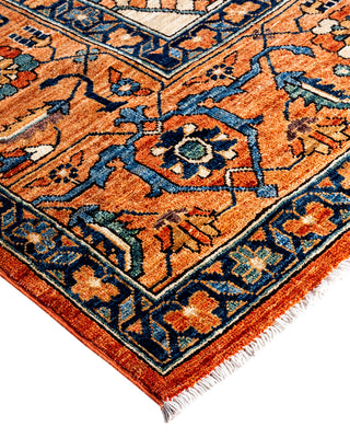 Traditional Serapi Wool Hand Knotted Orange Area Rug 9' 9" x 14' 1"