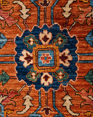 Traditional Serapi Wool Hand Knotted Orange Area Rug 9' 0" x 11' 8"