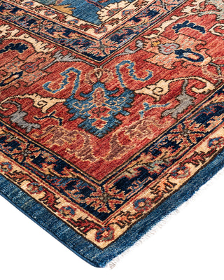 Traditional Serapi Wool Hand Knotted Blue Area Rug 8' 11" x 12' 0"