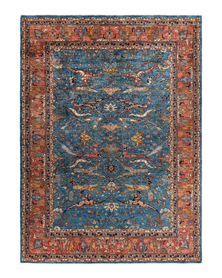 Traditional Serapi Wool Hand Knotted Blue Area Rug 8' 11" x 12' 0"