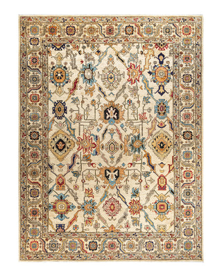 Traditional Serapi Wool Hand Knotted Ivory Area Rug 9' 1" x 11' 10"