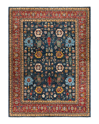 Traditional Serapi Wool Hand Knotted Blue Area Rug 8' 10" x 11' 9"