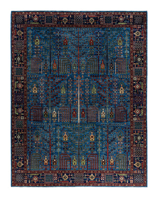 Serapi, One-of-a-Kind Hand-Knotted Area Rug  - Light Blue, 7' 10" x 10' 2"