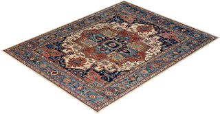 Serapi, One-of-a-Kind Hand-Knotted Area Rug  - Ivory, 8' 0" x 10' 2"