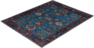 Serapi, One-of-a-Kind Hand-Knotted Area Rug  - Light Blue, 7' 11" x 9' 10"