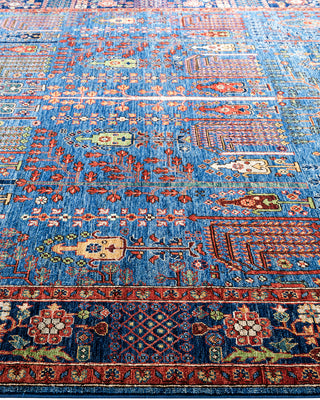 Serapi, One-of-a-Kind Hand-Knotted Area Rug  - Light Blue, 7' 10" x 10' 0"